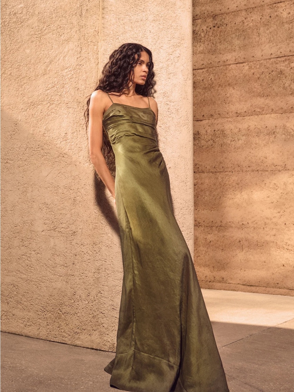 Aje CLARICE DRAPED MAXI DRESS